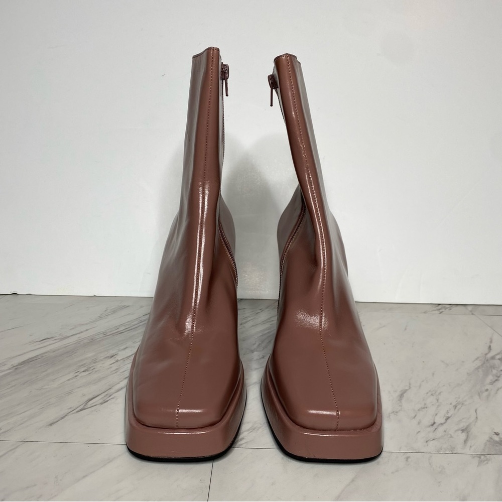 New! Jeffrey Campbell Maximal Square Toe Pink Lea… - image 2